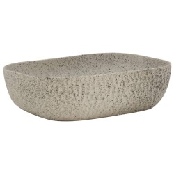 vidaXL Lavabo sobre encimera rectangular cerámica gris 48x37,5x13,5 cm