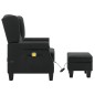 vidaXL Sillón de masaje con reposapiés tela gris oscuro vidaXL Sillón de masaje con reposapiés tela gris oscuro