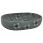 vidaXL Lavabo sobre encimera ovalado cerámica azul 59x40x14 cm vidaXL Lavabo sobre encimera ovalado cerámica azul 59x40x14 cm
