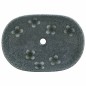 vidaXL Lavabo sobre encimera ovalado cerámica azul 59x40x14 cm vidaXL Lavabo sobre encimera ovalado cerámica azul 59x40x14 cm