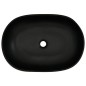 vidaXL Lavabo sobre encimera ovalado cerámica gris y negro 59x40x14 cm vidaXL Lavabo sobre encimera ovalado cerámica gris y negro 59x40x14 cm