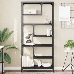 vidaXL Estantería madera de ingeniería negro 81x36x176 cm