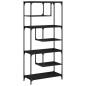 vidaXL Estantería madera de ingeniería negro 81x36x176 cm vidaXL Estantería madera de ingeniería negro 81x36x176 cm