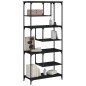 vidaXL Estantería madera de ingeniería negro 81x36x176 cm vidaXL Estantería madera de ingeniería negro 81x36x176 cm
