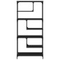 vidaXL Estantería madera de ingeniería negro 81x36x176 cm vidaXL Estantería madera de ingeniería negro 81x36x176 cm