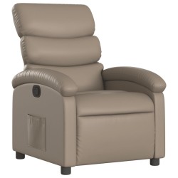 vidaXL Sillón reclinable de cuero sintético color capuchino