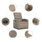 vidaXL Sillón reclinable de cuero sintético color capuchino vidaXL Sillón reclinable de cuero sintético color capuchino