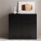 FMD Cómoda con cajón y puertas negro 89,1x31,7x81,3 cm FMD Cómoda con cajón y puertas negro 89,1x31,7x81,3 cm