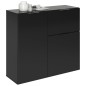 FMD Cómoda con cajón y puertas negro 89,1x31,7x81,3 cm FMD Cómoda con cajón y puertas negro 89,1x31,7x81,3 cm