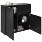 FMD Cómoda con cajón y puertas negro 89,1x31,7x81,3 cm FMD Cómoda con cajón y puertas negro 89,1x31,7x81,3 cm
