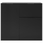 FMD Cómoda con cajón y puertas negro 89,1x31,7x81,3 cm FMD Cómoda con cajón y puertas negro 89,1x31,7x81,3 cm