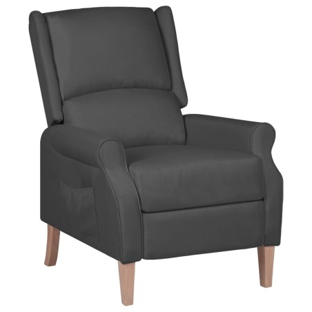 vidaXL Silla reclinable de tela gris oscuro