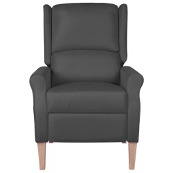 vidaXL Silla reclinable de tela gris oscuro