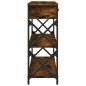 vidaXL Mesa consola madera de ingeniería roble ahumado 75x28x75 cm vidaXL Mesa consola madera de ingeniería roble ahumado 75x28x75 cm