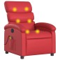vidaXL Sillón de masaje reclinable cuero sintético rojo vidaXL Sillón de masaje reclinable cuero sintético rojo