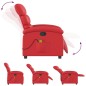 vidaXL Sillón de masaje reclinable cuero sintético rojo vidaXL Sillón de masaje reclinable cuero sintético rojo
