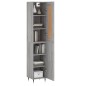 vidaXL Aparador alto madera contrachapada gris Sonoma 34,5x34x180 cm vidaXL Aparador alto madera contrachapada gris Sonoma 34,5x34x180 cm
