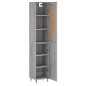 vidaXL Aparador alto madera contrachapada gris Sonoma 34,5x34x180 cm vidaXL Aparador alto madera contrachapada gris Sonoma 34,5x34x180 cm
