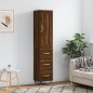 vidaXL Aparador alto madera contrachapada roble marrón 34,5x34x180 cm vidaXL Aparador alto madera contrachapada roble marrón 34,5x34x180 cm