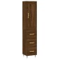 vidaXL Aparador alto madera contrachapada roble marrón 34,5x34x180 cm vidaXL Aparador alto madera contrachapada roble marrón 34,5x34x180 cm