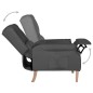 vidaXL Silla reclinable de tela gris oscuro vidaXL Silla reclinable de tela gris oscuro