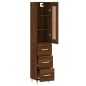 vidaXL Aparador alto madera contrachapada roble marrón 34,5x34x180 cm vidaXL Aparador alto madera contrachapada roble marrón 34,5x34x180 cm