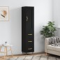 vidaXL Aparador de madera contrachapada negro 34,5x34x180 cm vidaXL Aparador de madera contrachapada negro 34,5x34x180 cm
