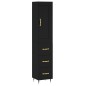 vidaXL Aparador de madera contrachapada negro 34,5x34x180 cm vidaXL Aparador de madera contrachapada negro 34,5x34x180 cm