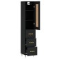 vidaXL Aparador de madera contrachapada negro 34,5x34x180 cm vidaXL Aparador de madera contrachapada negro 34,5x34x180 cm