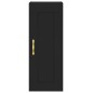 vidaXL Aparador de madera contrachapada negro 34,5x34x180 cm vidaXL Aparador de madera contrachapada negro 34,5x34x180 cm