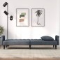 vidaXL Sofá cama con reposabrazos terciopelo gris oscuro