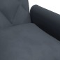 vidaXL Sofá cama con reposabrazos terciopelo gris oscuro