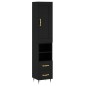 vidaXL Aparador de madera contrachapada negro 34,5x34x180 cm vidaXL Aparador de madera contrachapada negro 34,5x34x180 cm