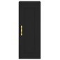 vidaXL Aparador de madera contrachapada negro 34,5x34x180 cm vidaXL Aparador de madera contrachapada negro 34,5x34x180 cm