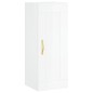 vidaXL Aparador alto madera contrachapada blanco brillo 34,5x34x180 cm