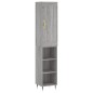 vidaXL Aparador alto madera contrachapada gris Sonoma 34,5x34x180 cm vidaXL Aparador alto madera contrachapada gris Sonoma 34,5x34x180 cm