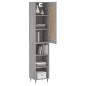 vidaXL Aparador alto madera contrachapada gris Sonoma 34,5x34x180 cm vidaXL Aparador alto madera contrachapada gris Sonoma 34,5x34x180 cm