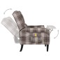 vidaXL Sillón de masaje reclinable de tela beige vidaXL Sillón de masaje reclinable de tela beige