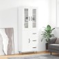 vidaXL Aparador alto madera contrachapada blanco 69,5x34x180 cm vidaXL Aparador alto madera contrachapada blanco 69,5x34x180 cm