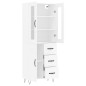 vidaXL Aparador alto madera contrachapada blanco 69,5x34x180 cm vidaXL Aparador alto madera contrachapada blanco 69,5x34x180 cm