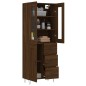 vidaXL Aparador alto madera contrachapada marrón roble 69,5x34x180 cm vidaXL Aparador alto madera contrachapada marrón roble 69,5x34x180 cm