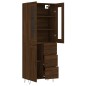 vidaXL Aparador alto madera contrachapada marrón roble 69,5x34x180 cm vidaXL Aparador alto madera contrachapada marrón roble 69,5x34x180 cm