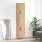 vidaXL Aparador de madera contrachapada roble Sonoma 34,5x34x180 cm