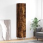 vidaXL Aparador de madera contrachapada roble ahumado 34,5x34x180 cm
