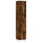 vidaXL Aparador de madera contrachapada roble ahumado 34,5x34x180 cm