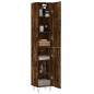 vidaXL Aparador de madera contrachapada roble ahumado 34,5x34x180 cm