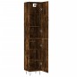 vidaXL Aparador de madera contrachapada roble ahumado 34,5x34x180 cm