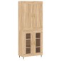vidaXL Aparador alto madera contrachapada color roble 69,5x34x180 cm vidaXL Aparador alto madera contrachapada color roble 69,5x34x180 cm