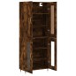 vidaXL Aparador alto madera contrachapada roble ahumado 69,5x34x180 cm