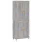 vidaXL Aparador alto madera contrachapada gris sonoma 69,5x34x180 cm vidaXL Aparador alto madera contrachapada gris sonoma 69,5x34x180 cm
